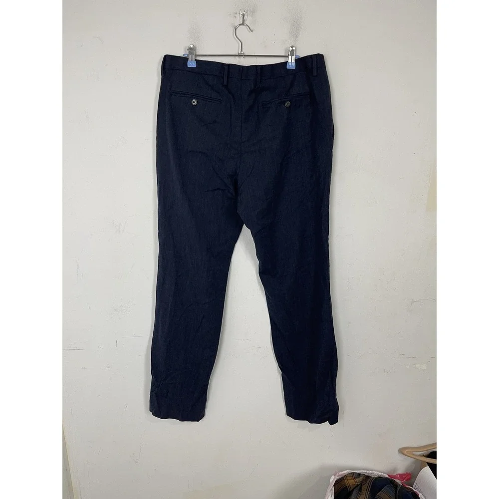 Banana Republic Mens Dress Pants 36x34 Wool Blend Slim Fit‎ Navy Blue Wedding